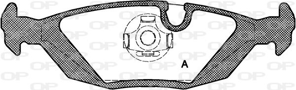 OPEN PARTS stabdžių trinkelių rinkinys, diskinis stabdys BPA0155.10